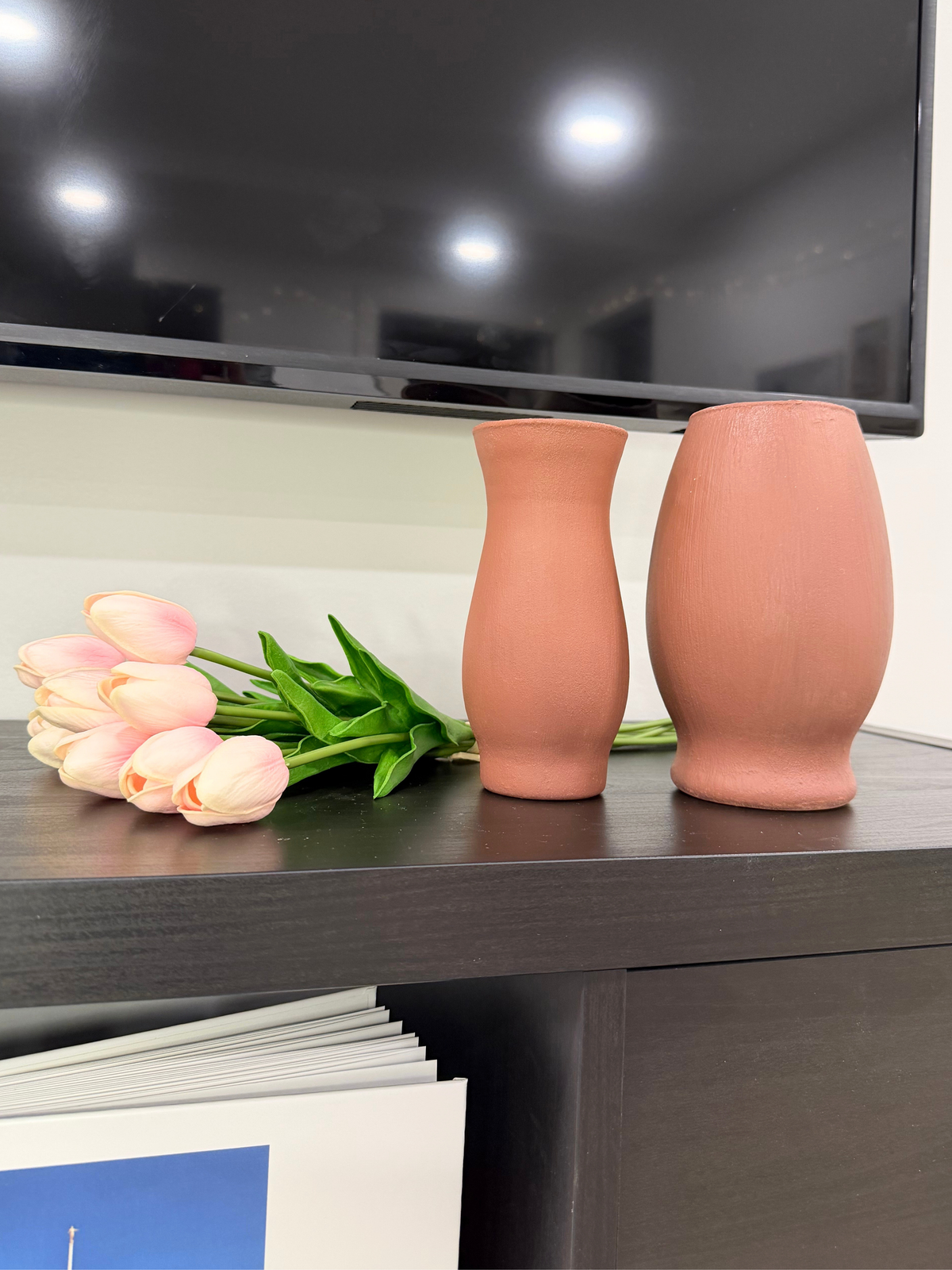 Terracotta Painted Round Vase