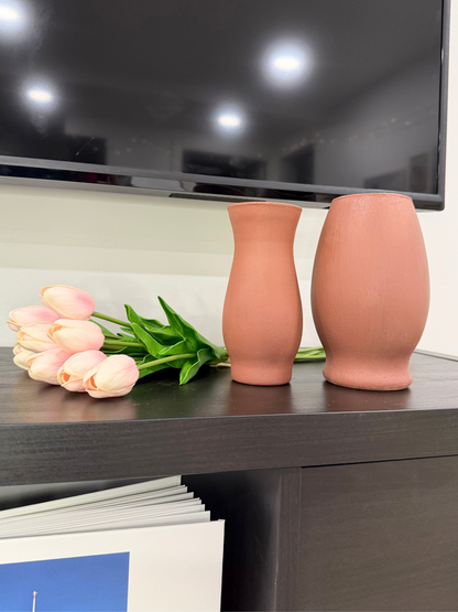Terracotta Painted Round Vase