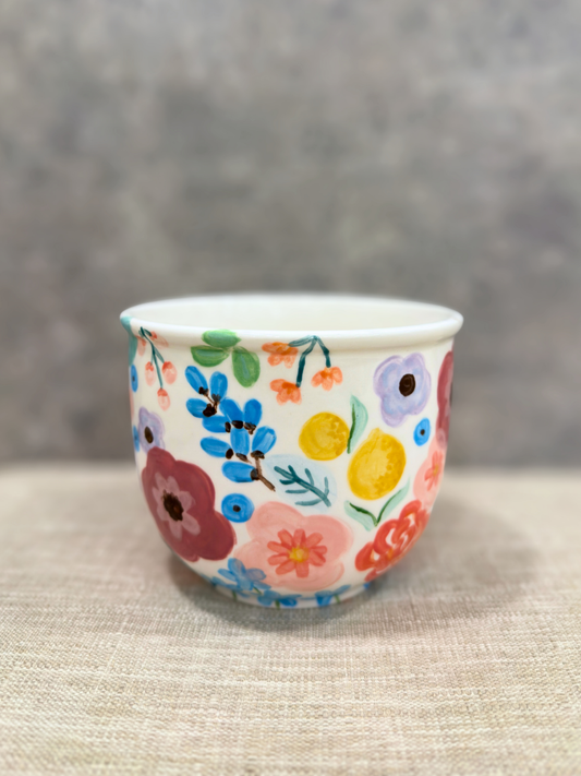 Handpainted Floral vase