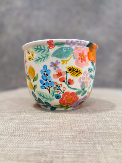Handpainted Floral vase