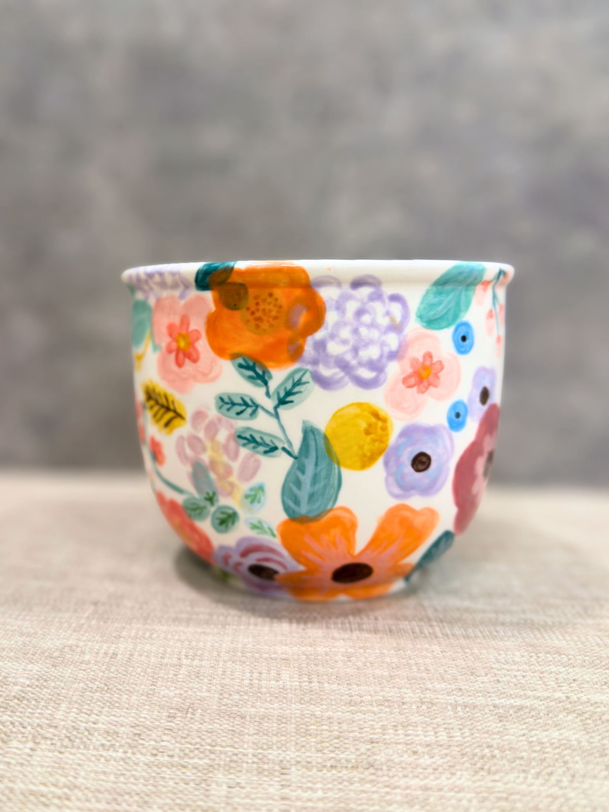 Handpainted Floral vase