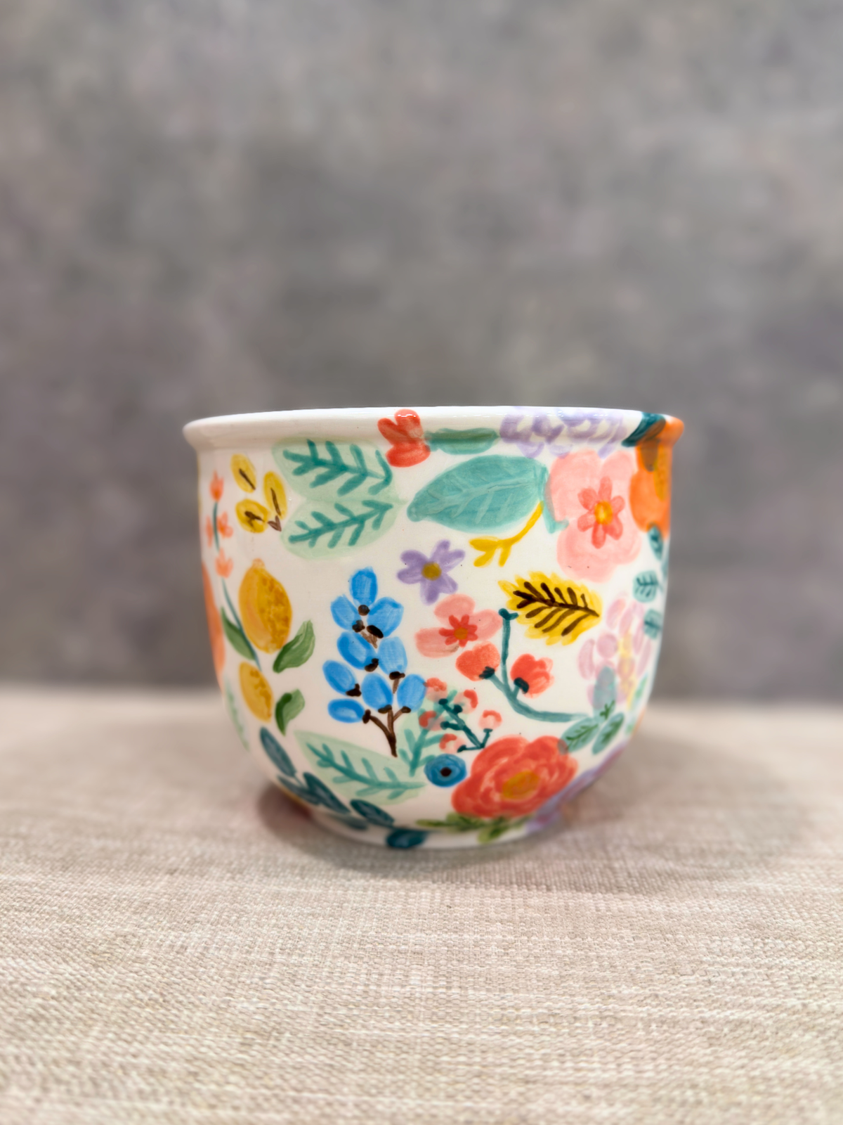 Handpainted Floral vase