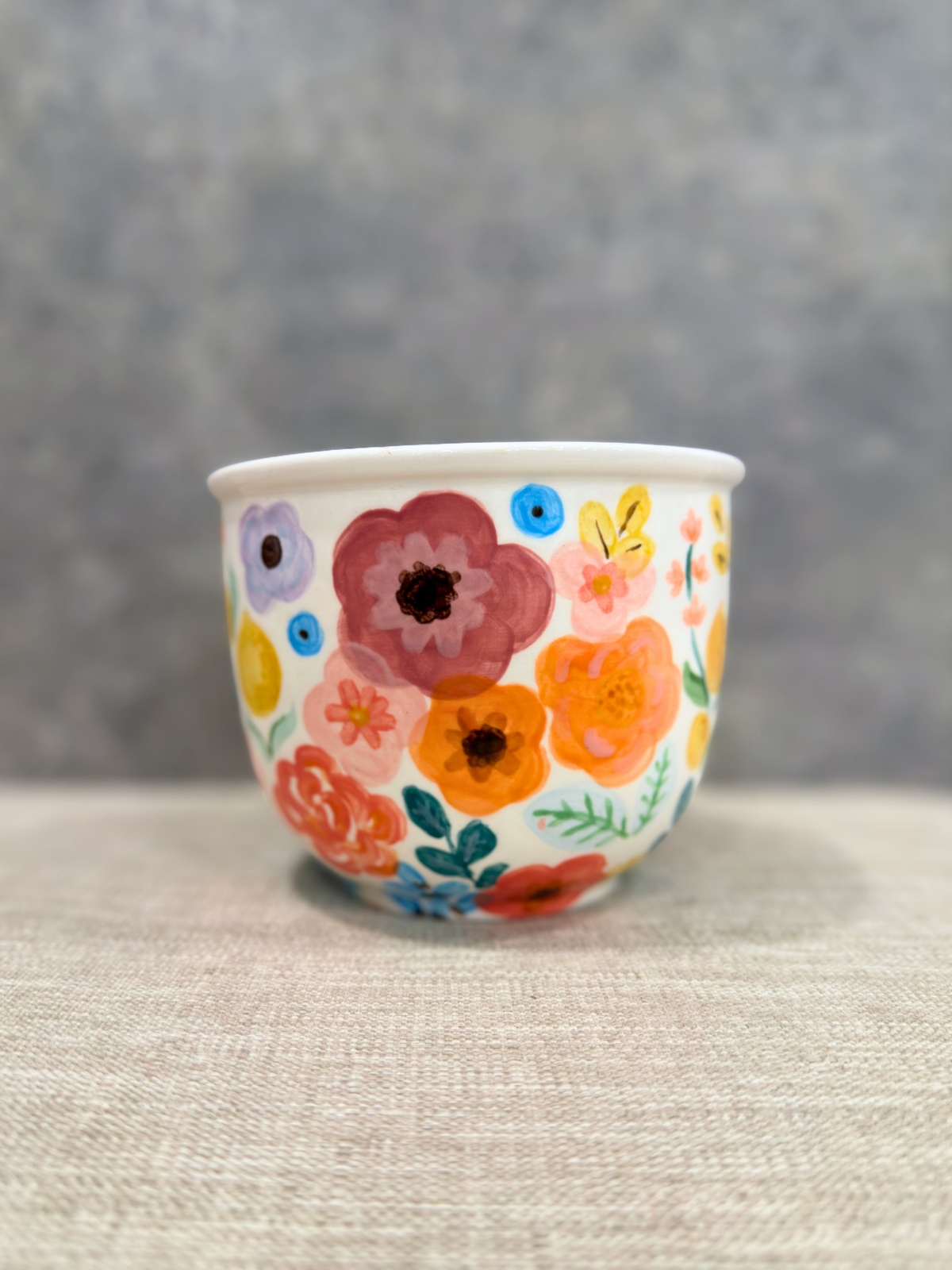 Handpainted Floral vase