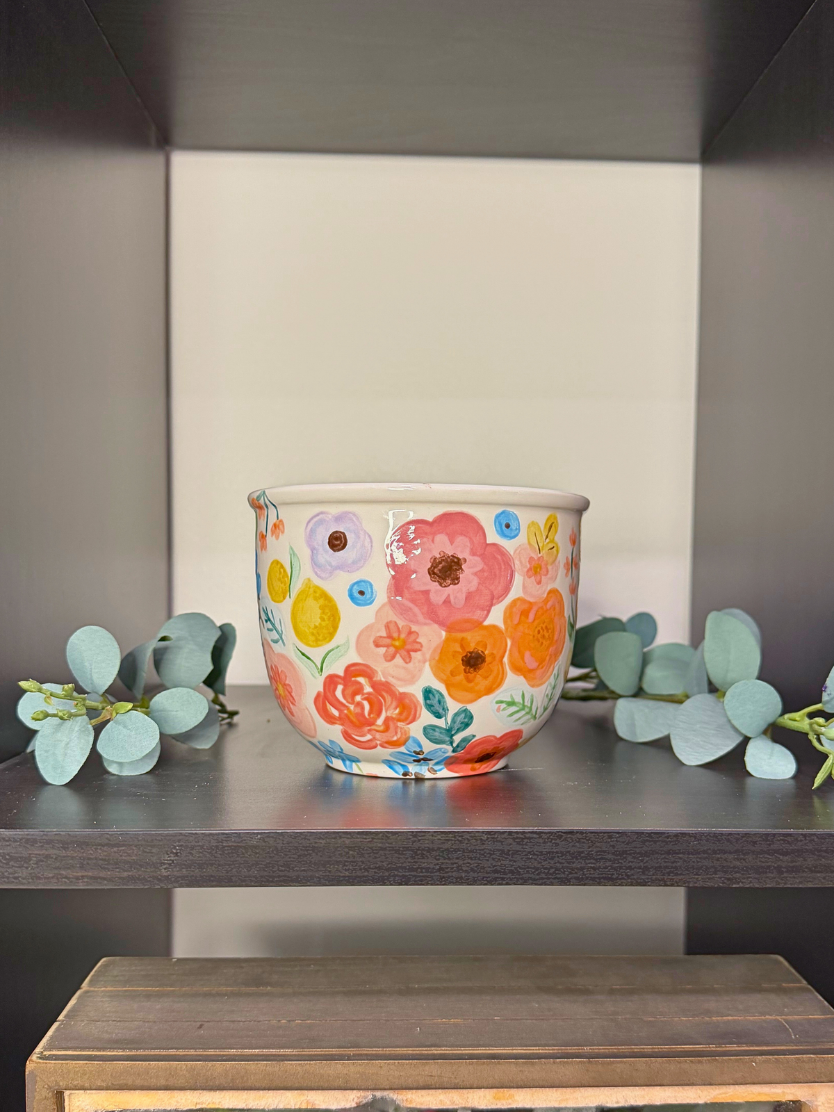 Handpainted Floral vase