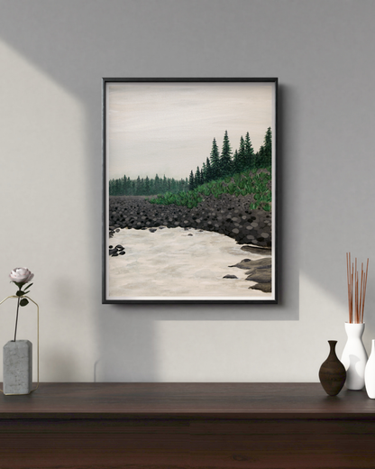 Acrylic Painting of Nisqually River art print