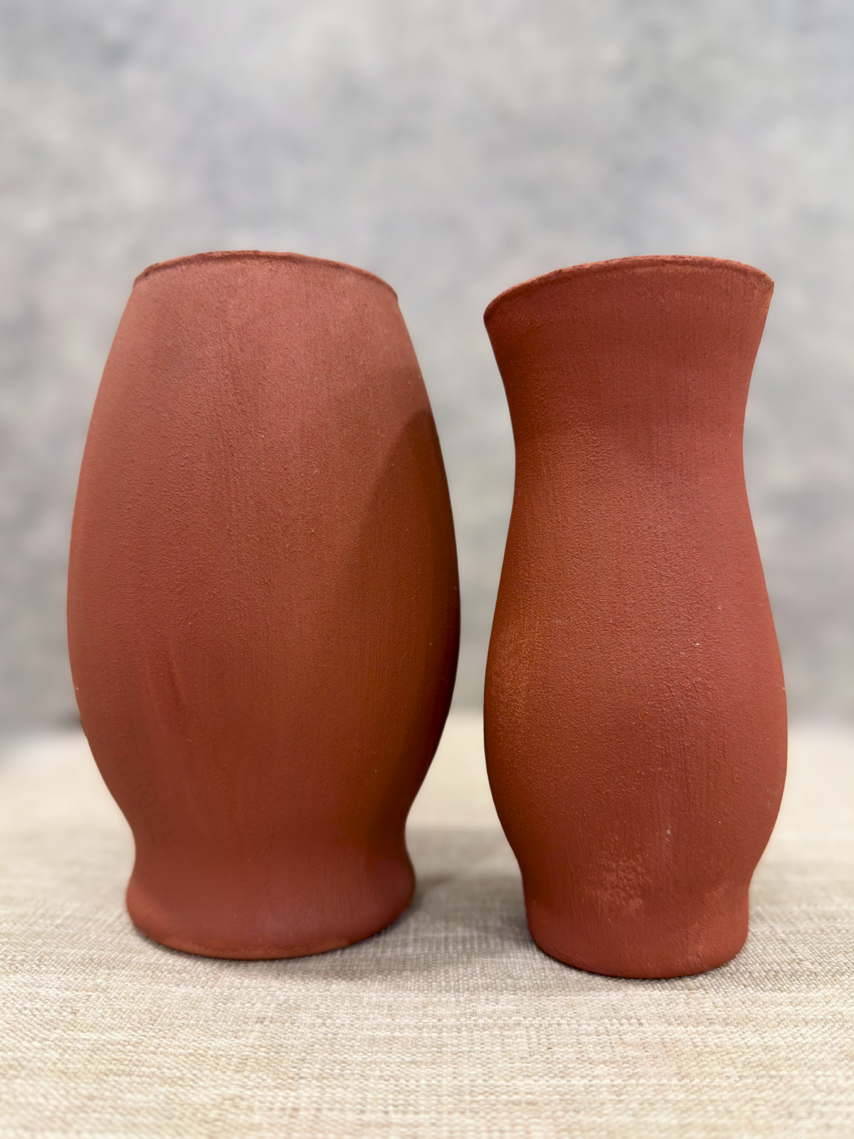 Terracotta Painted Round Vase