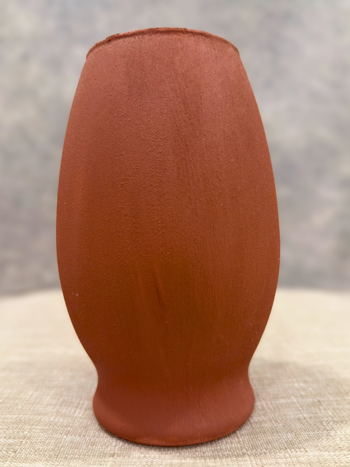 Terracotta Painted Round Vase