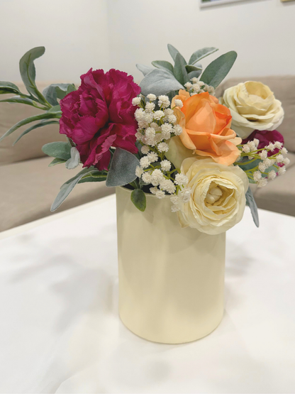 Large Cream Textured Vase
