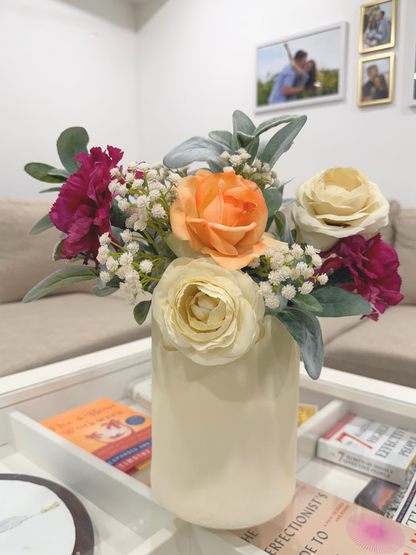 Large Cream Textured Vase