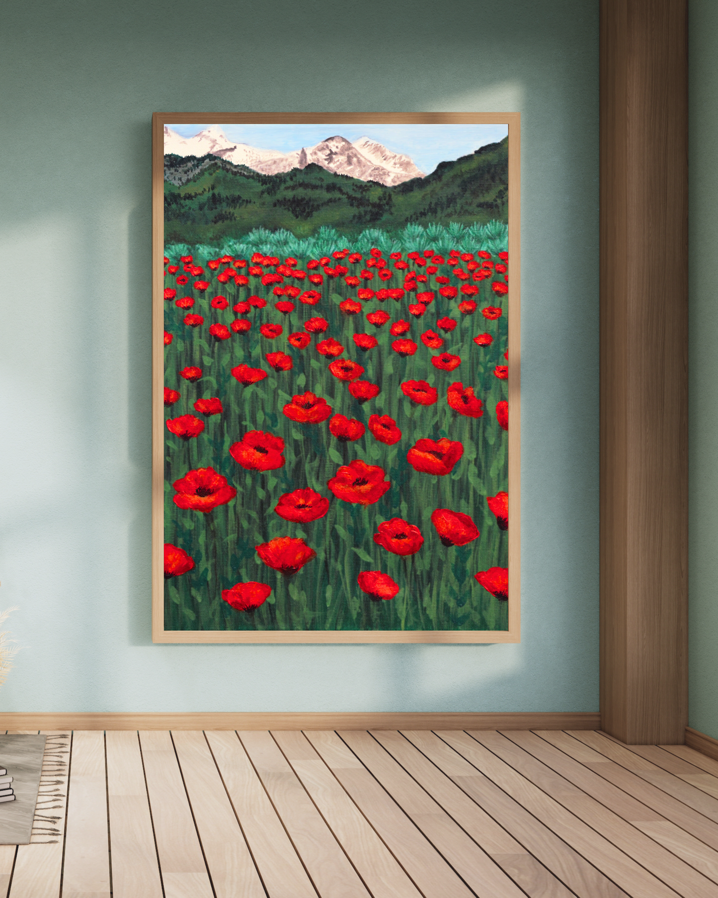 Alpine Wildflowers and Poppy Fields Print