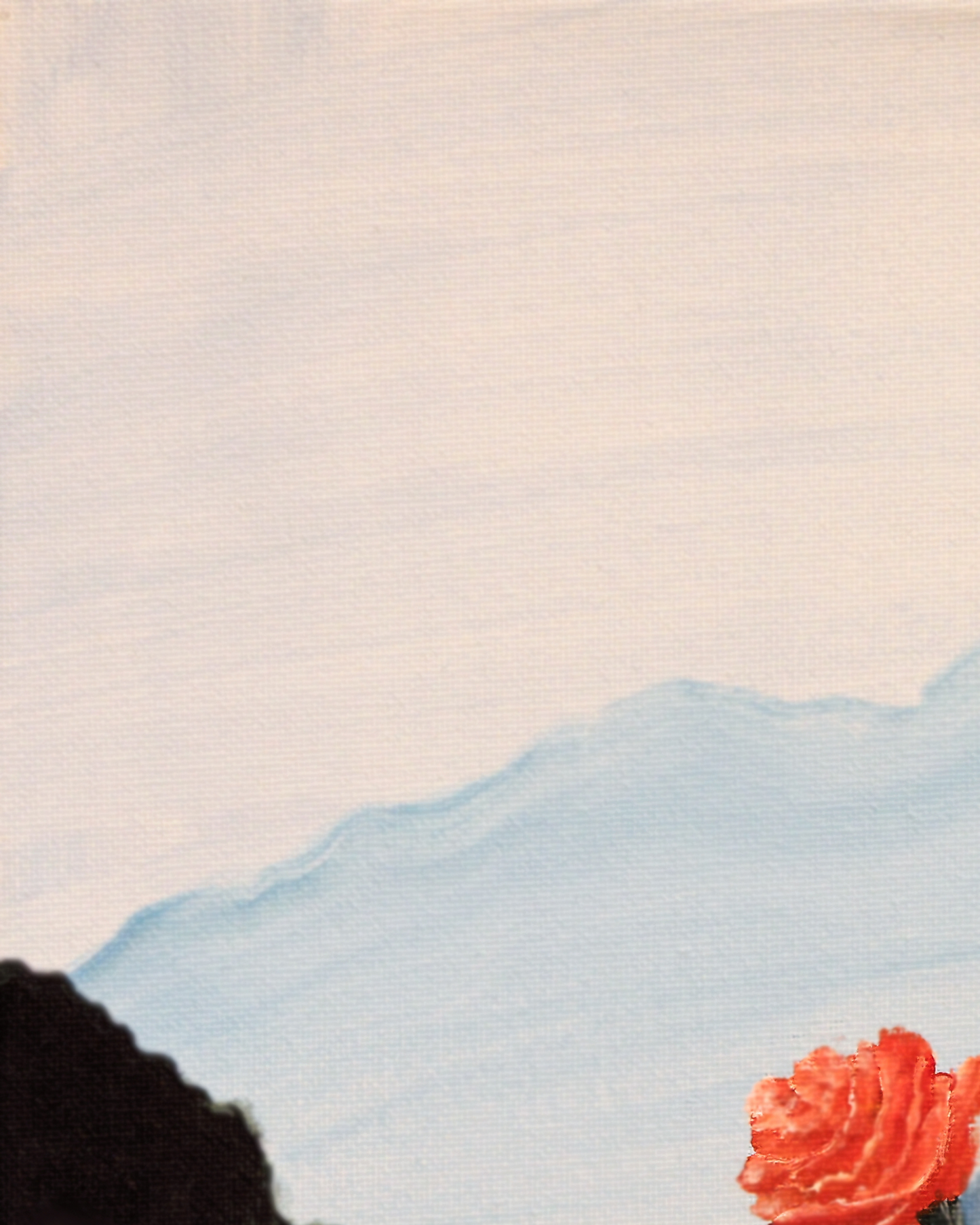 Original Mountain Roses art print for Sale