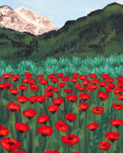 Affordable Alpine Poppy Fields Wall Art