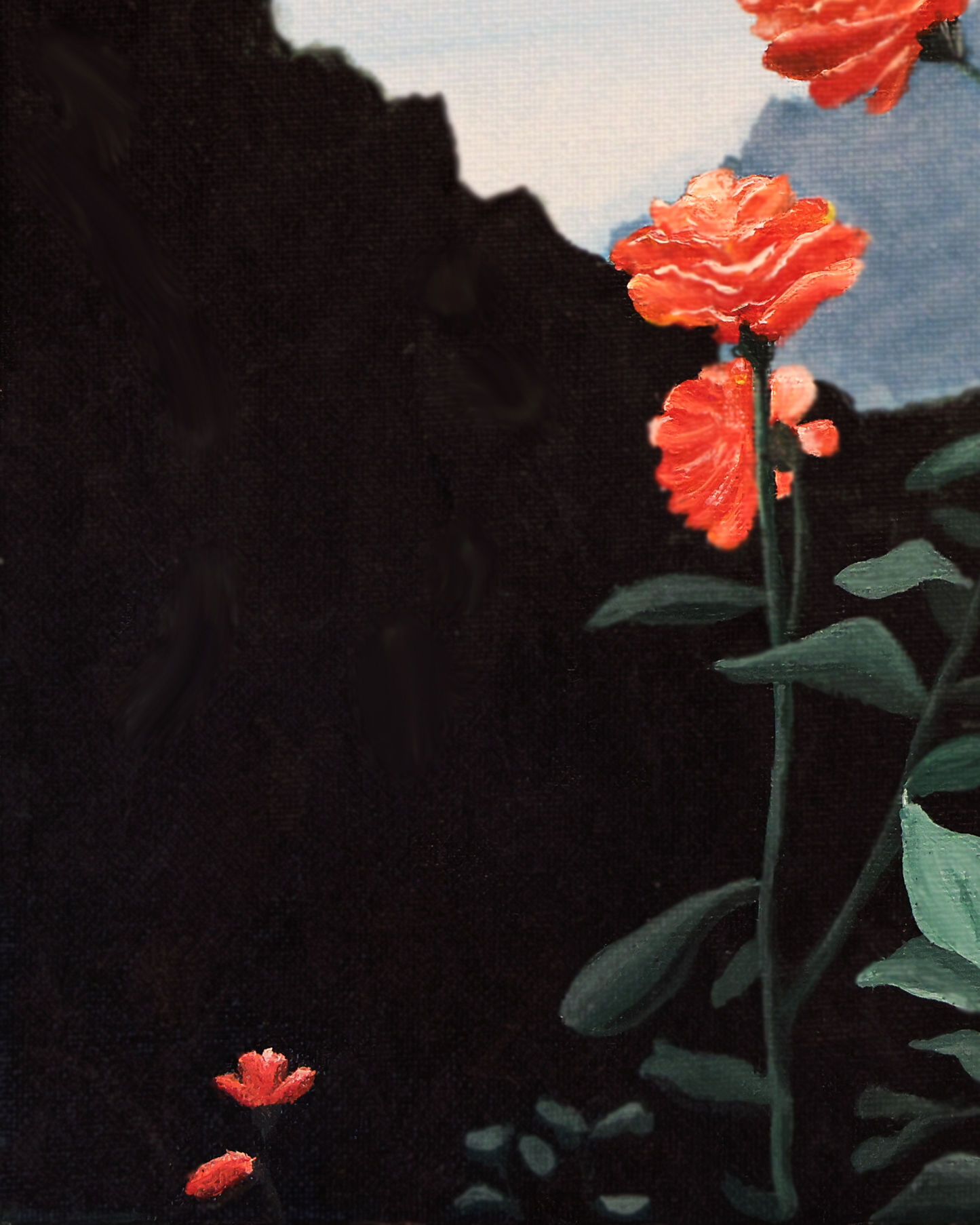 Unique Mountain Roses Wall Decor art print