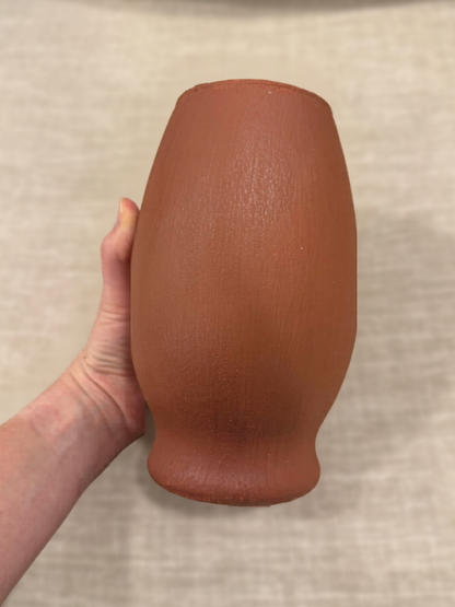 Terracotta Painted Round Vase