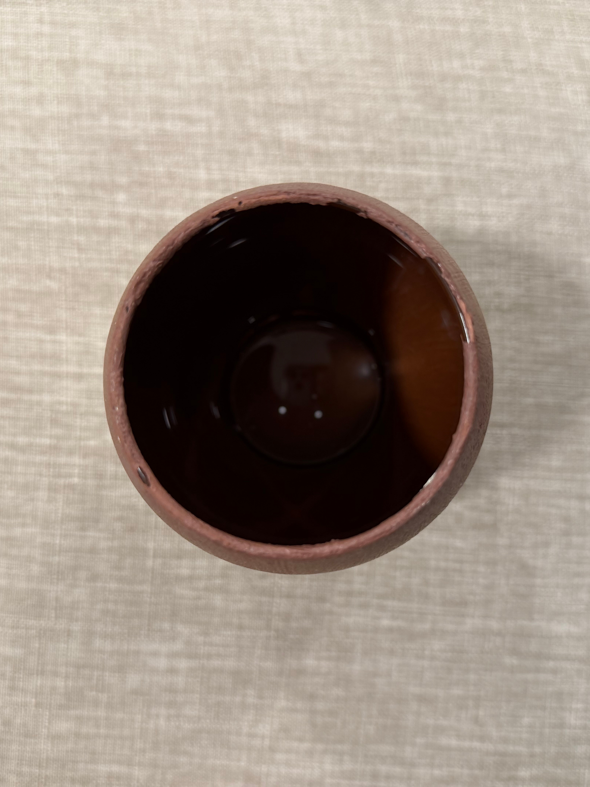 Terracotta Painted Round Vase