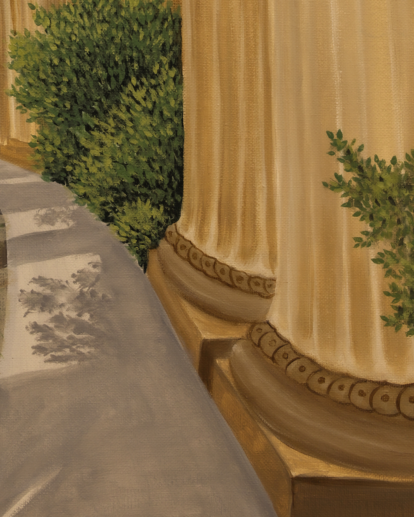 painting details of the palace of fine arts in california art print for sale