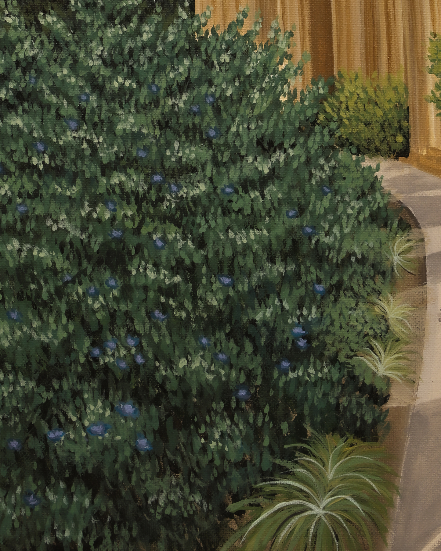 details of the palace of fine arts in california painting art print for sale