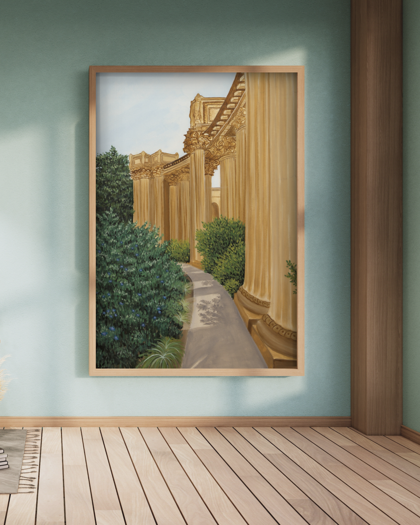 framed painting of the palace of fine arts in california art print for sale